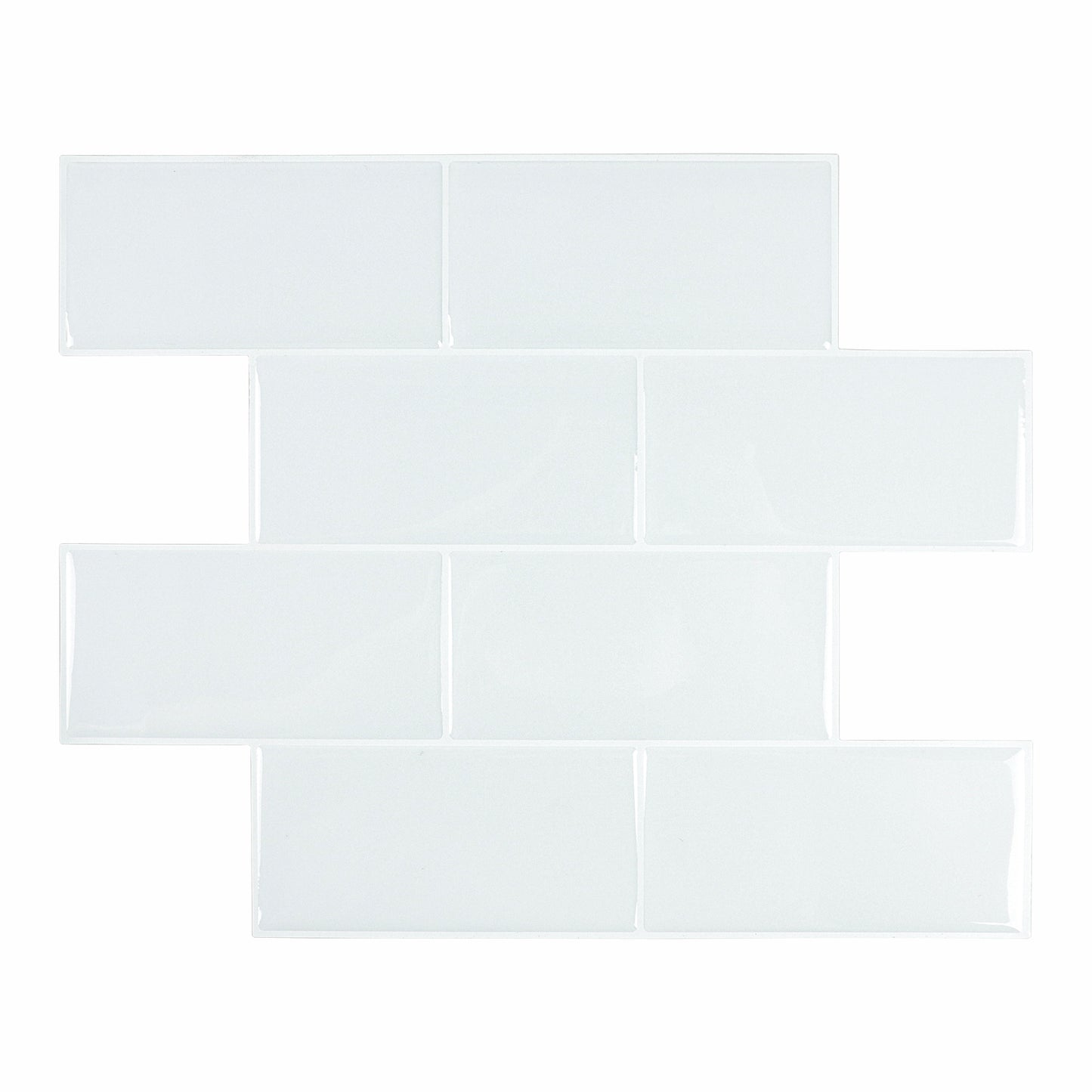 3D Green Subway Peel and Stick Backsplash Wall Tile