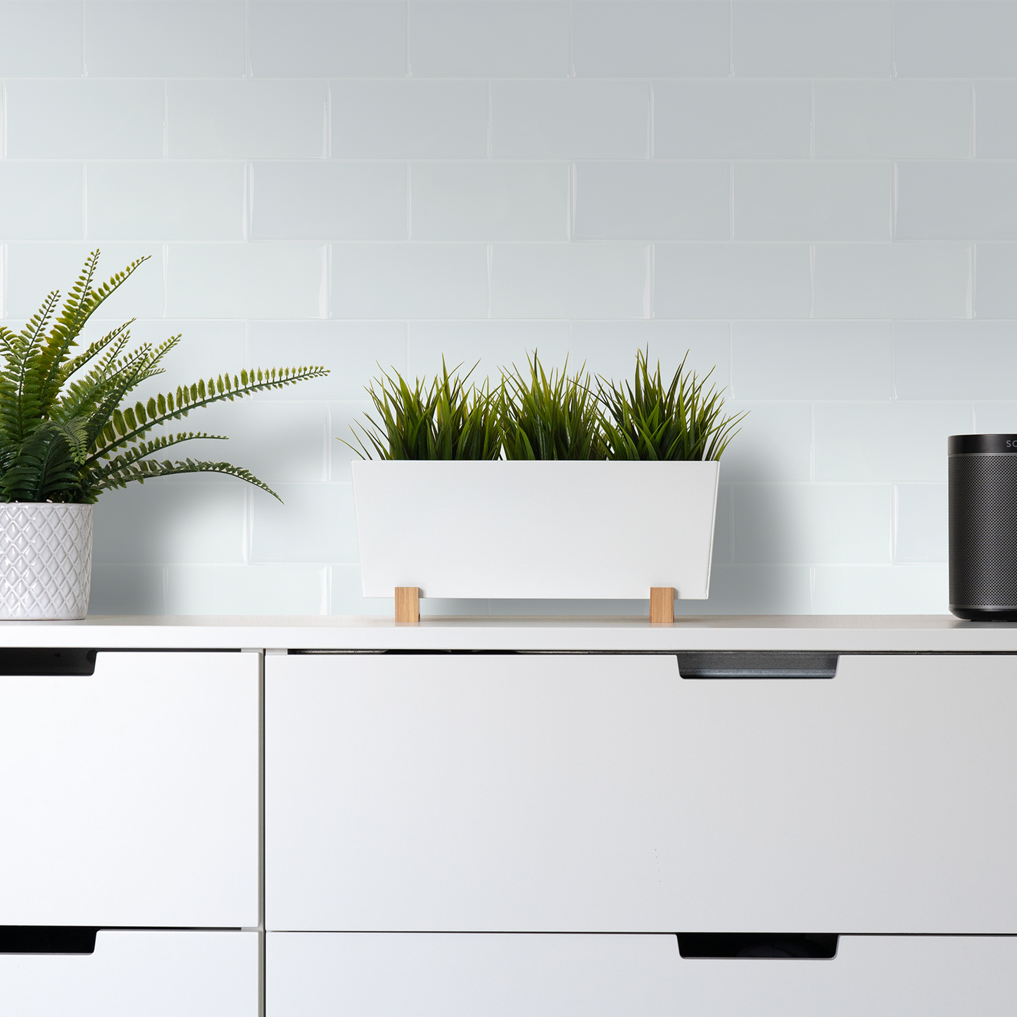 3D Green Subway Peel and Stick Backsplash Wall Tile