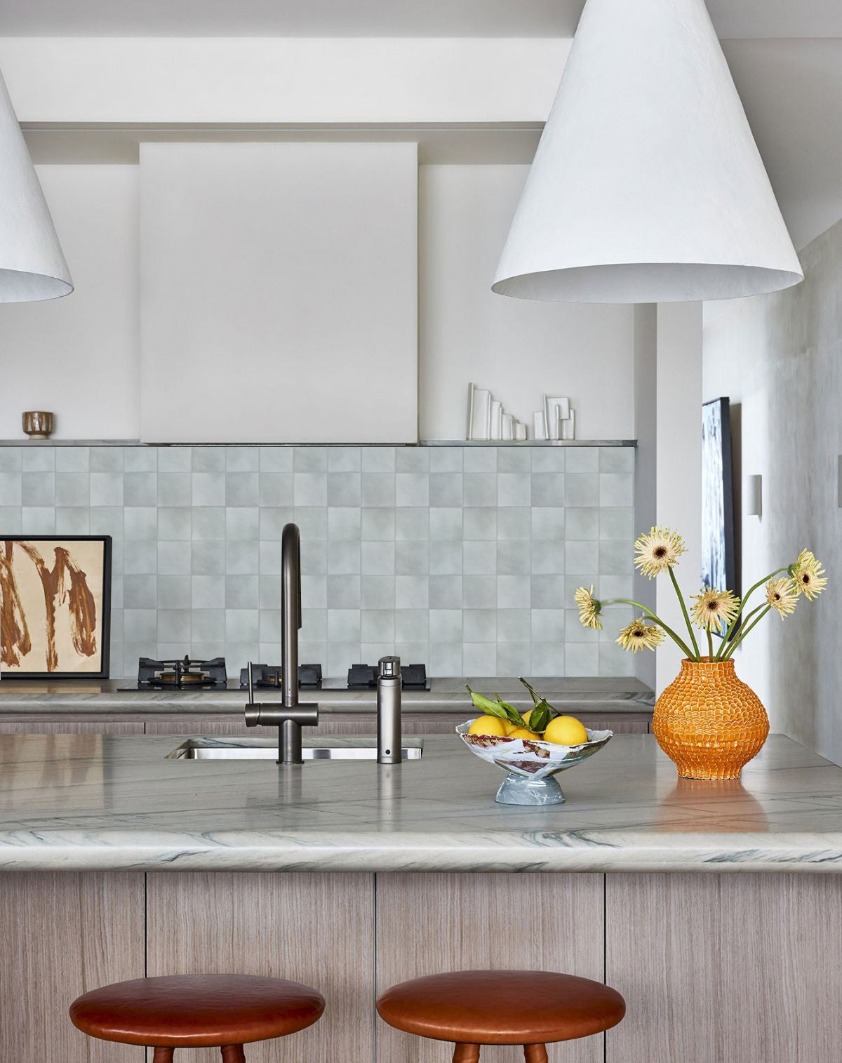 3D Gray Faux Spanish Handmade Peel and Stick Backsplash Wall Tile