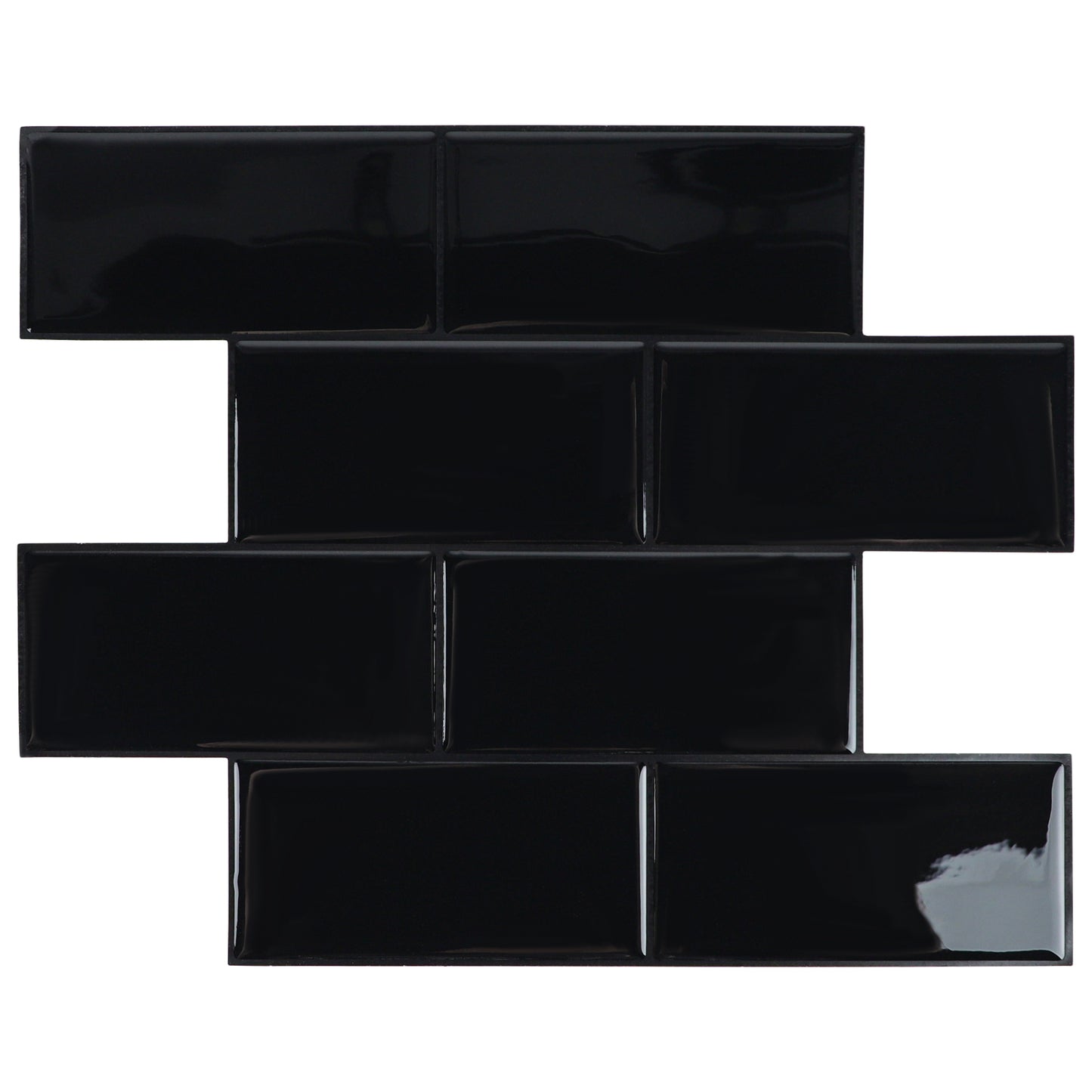 3D Green Subway Peel and Stick Backsplash Wall Tile