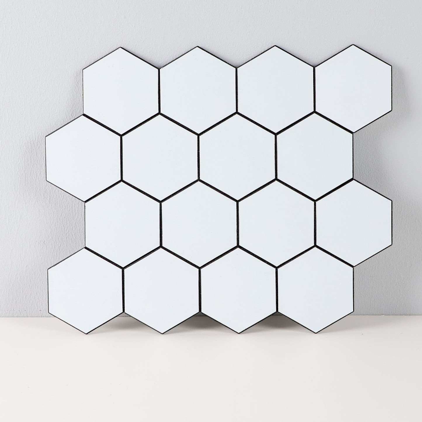 MISCASA Black Hexagon Peel and Stick Tile Backsplash-12 Sheets