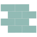 3D Glossy Green Subway Peel and Stick Wall Tile