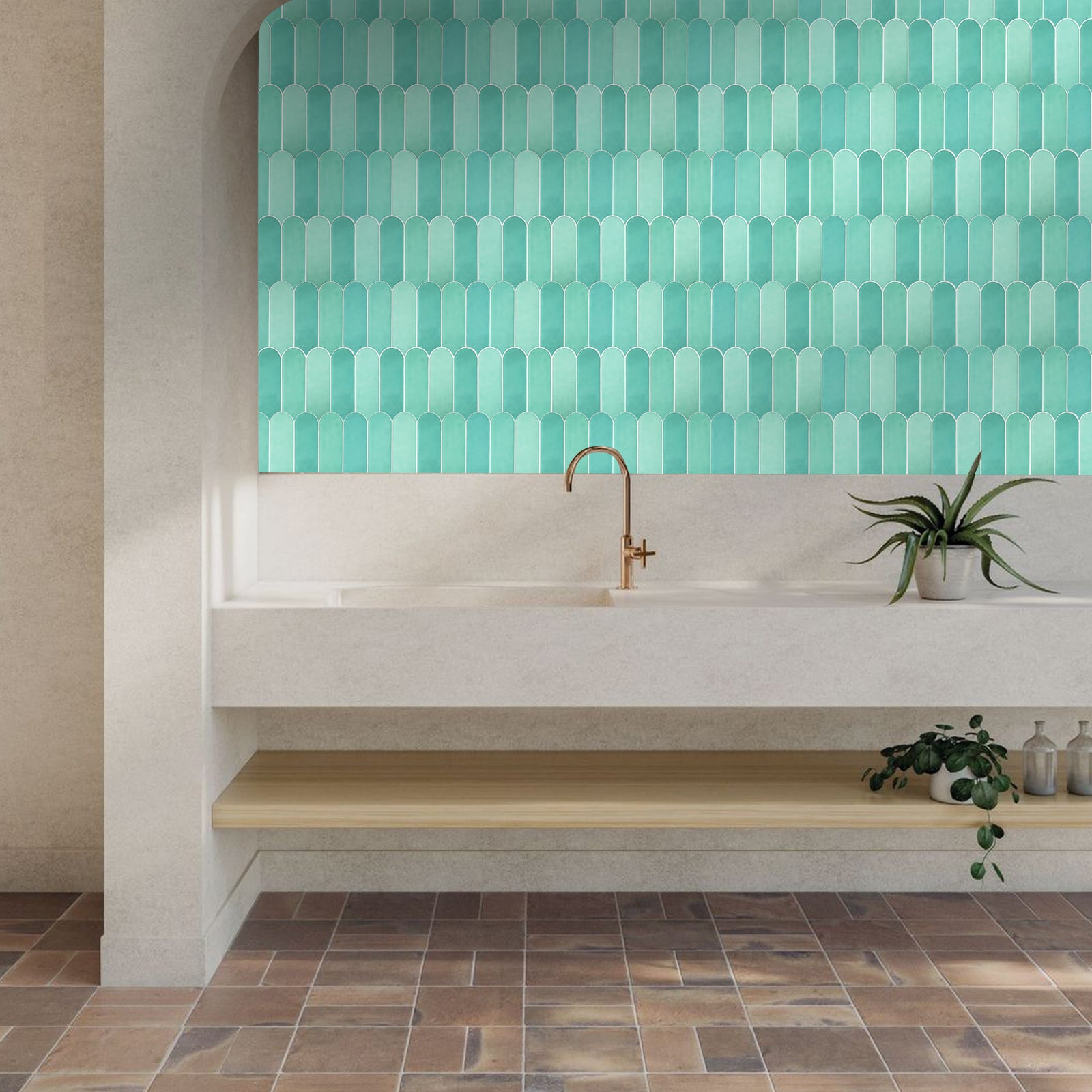 Pink Fish Scale Peel and Stick Backsplash Tile - Thicker Design
