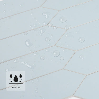 3D Sky Blue Long Hexagon Peel and Stick Wall Tile