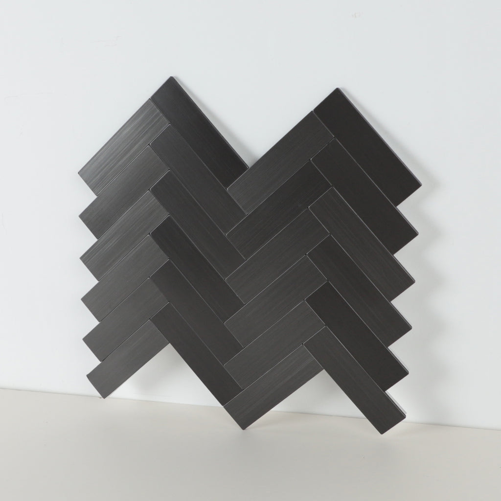 Herringbone Peel and Stick Backsplash Wall Tile