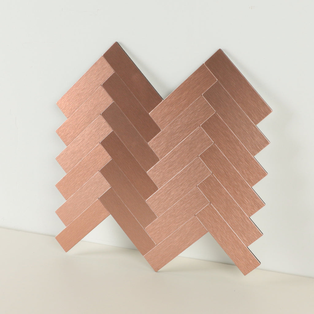Herringbone Peel and Stick Backsplash Wall Tile