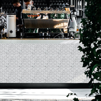 Marble Cloud-Shaped Peel and Stick Backsplash Wall Tile