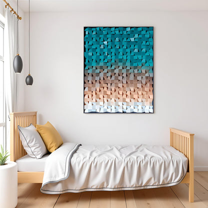 Geometric Acoustic Wood Wall Art –Nature-blended Soundproof Panel for Modern Decor