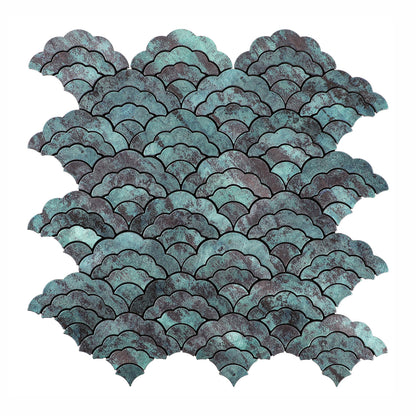 Metal Cloud-Shaped Peel and Stick Backsplash Wall Tile