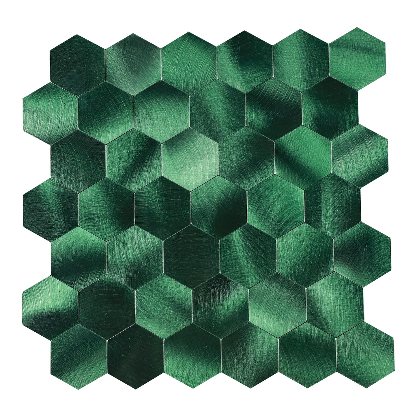 Green Hexagon Peel and Stick Metal Tile – DIY Kitchen Backsplash Wall Panels