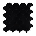 Fish Scale Black  Peel and Stick Backsplash Wall Tile