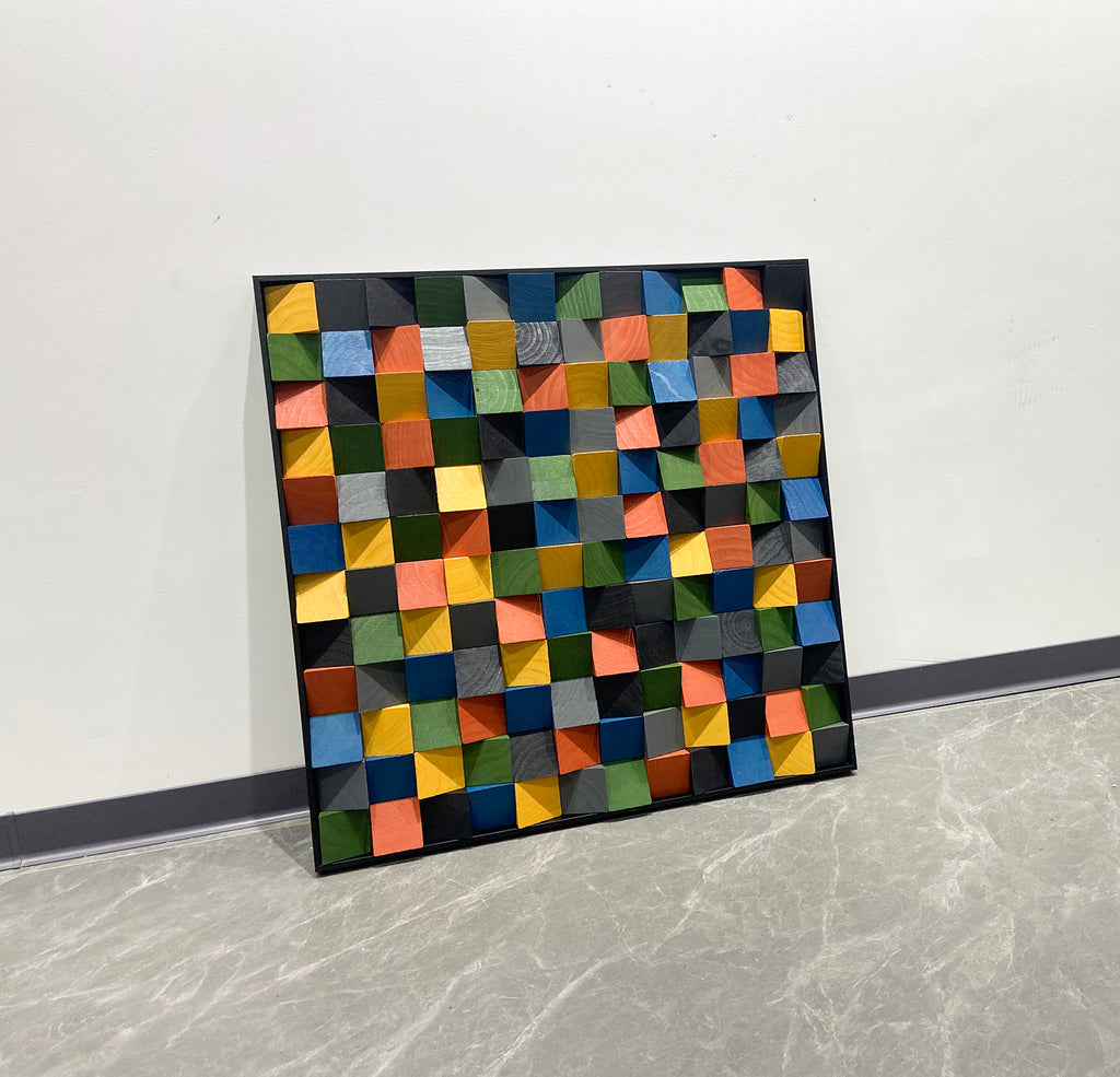 Geometric Acoustic Panel Wood Wall Art – Stylish Soundproofing Panels for Living Room, Office, and Home Décor