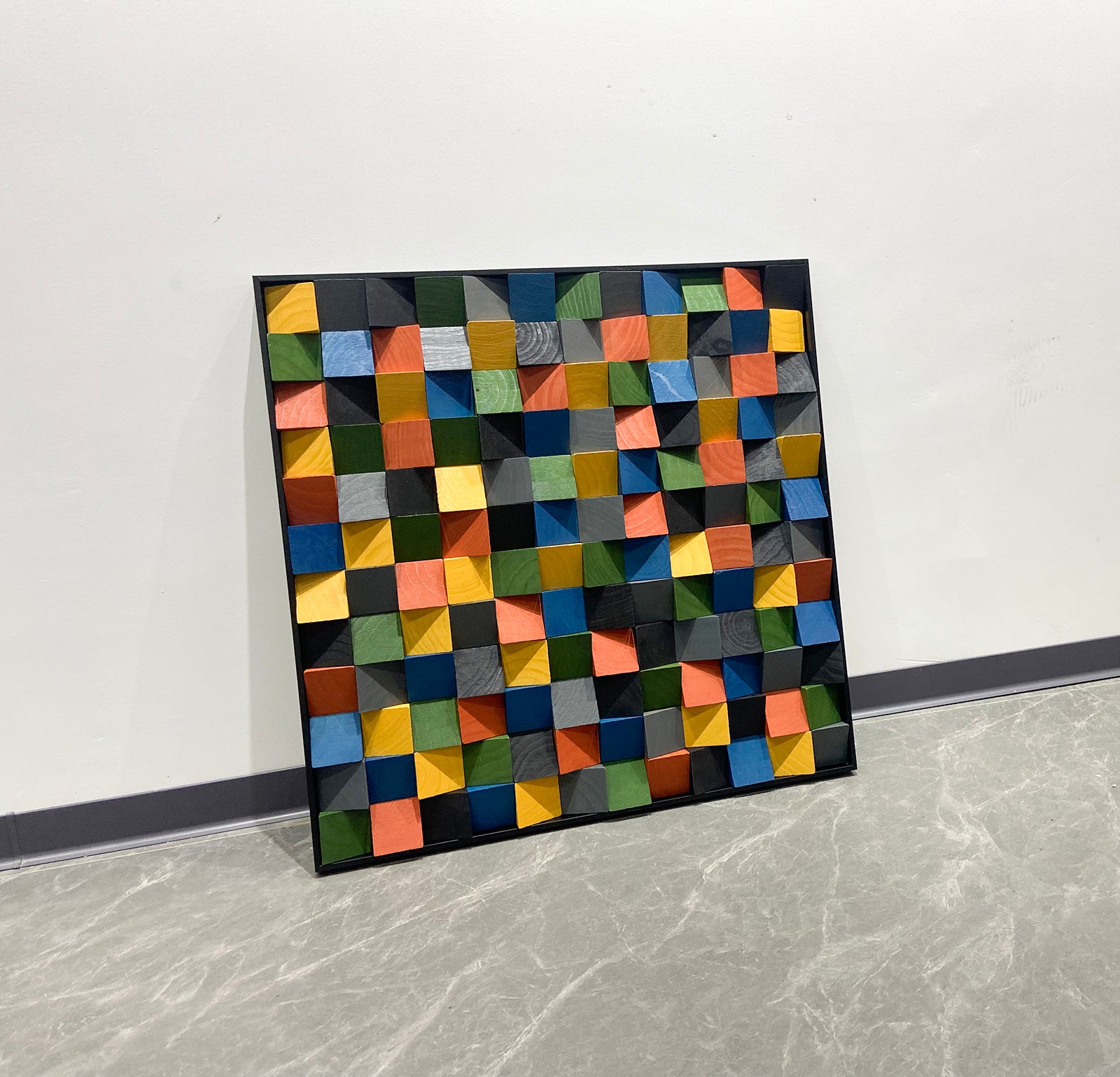 Geometric Acoustic Panel Wood Wall Art – Stylish Soundproofing Panels for Living Room, Office, and Home Décor