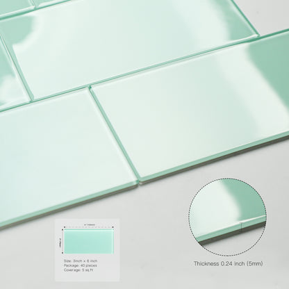 Blue Peel and Stick Backsplash Wall Tile