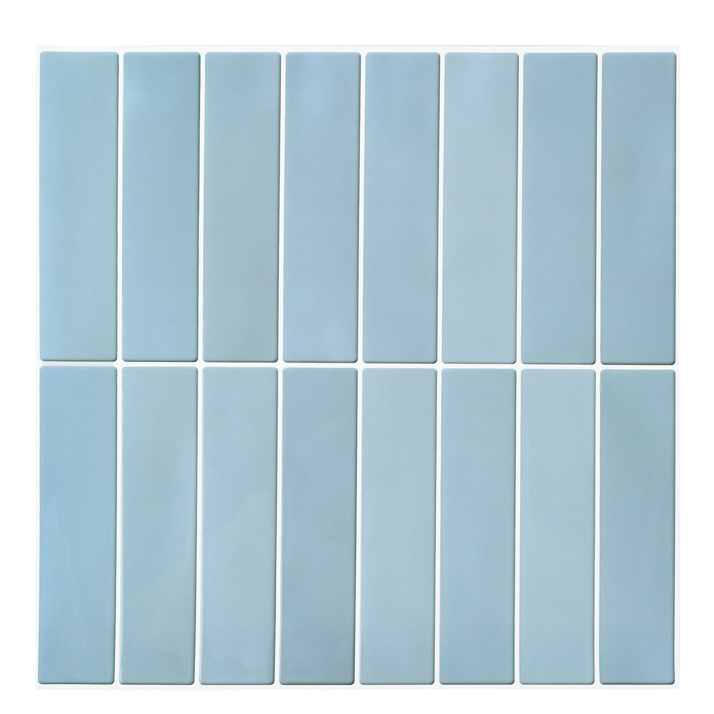 3D Blue Gradient Linear Peel and Stick Wall Tile
