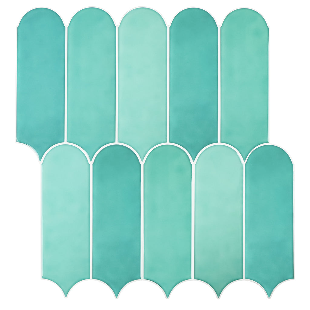 Pink Fish Scale Peel and Stick Backsplash Tile - Thicker Design