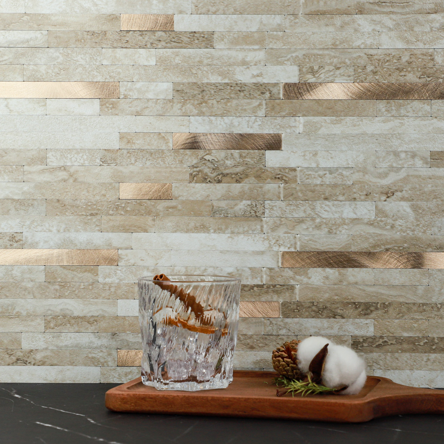 Miscasa Beige Stone Peel and Stick Backsplash Wall Tiles (12 Sheets)