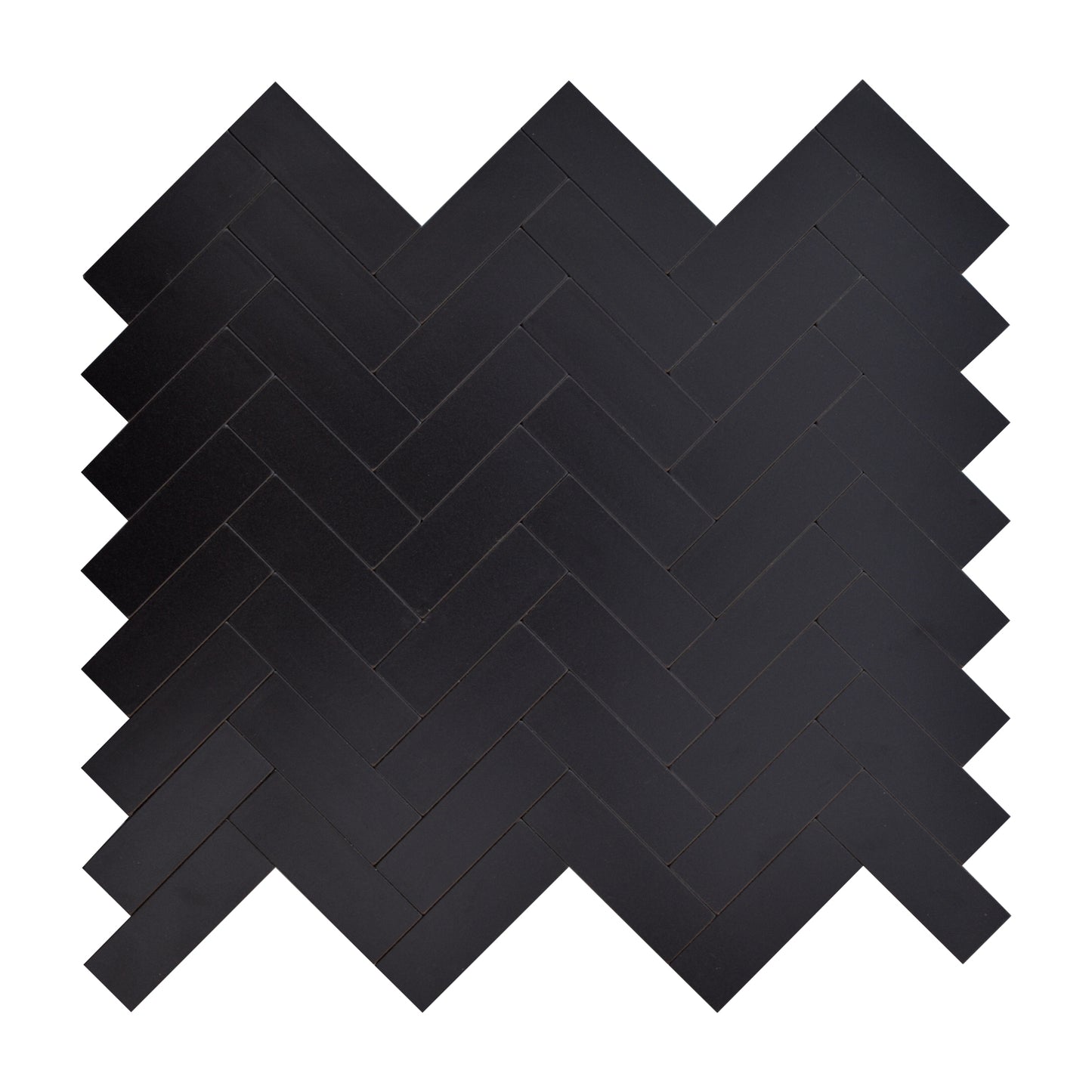 Herringbone Black Peel and Stick Backsplash Tile