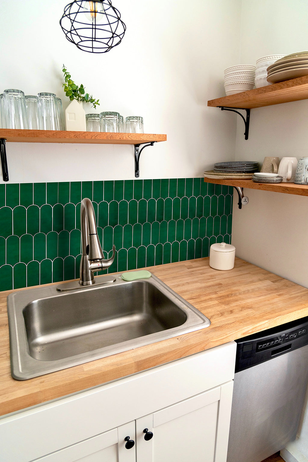 Pink Fish Scale Peel and Stick Backsplash Tile - Thicker Design