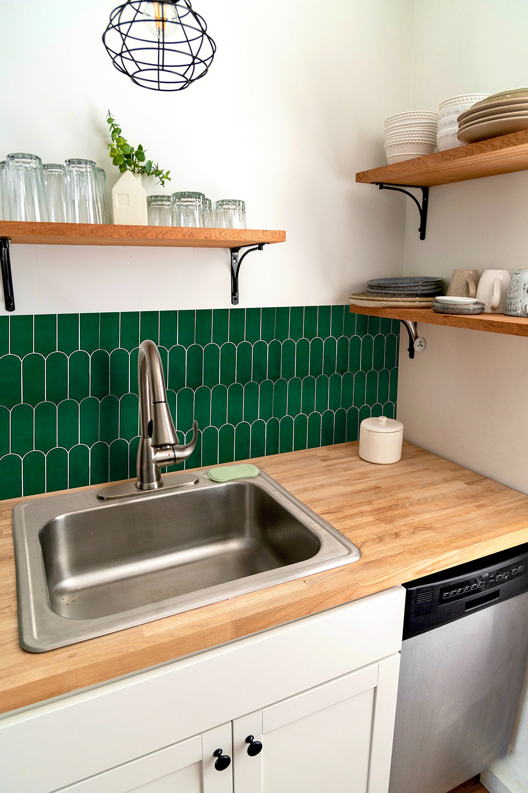 Pink Fish Scale Peel and Stick Backsplash Tile - Thicker Design