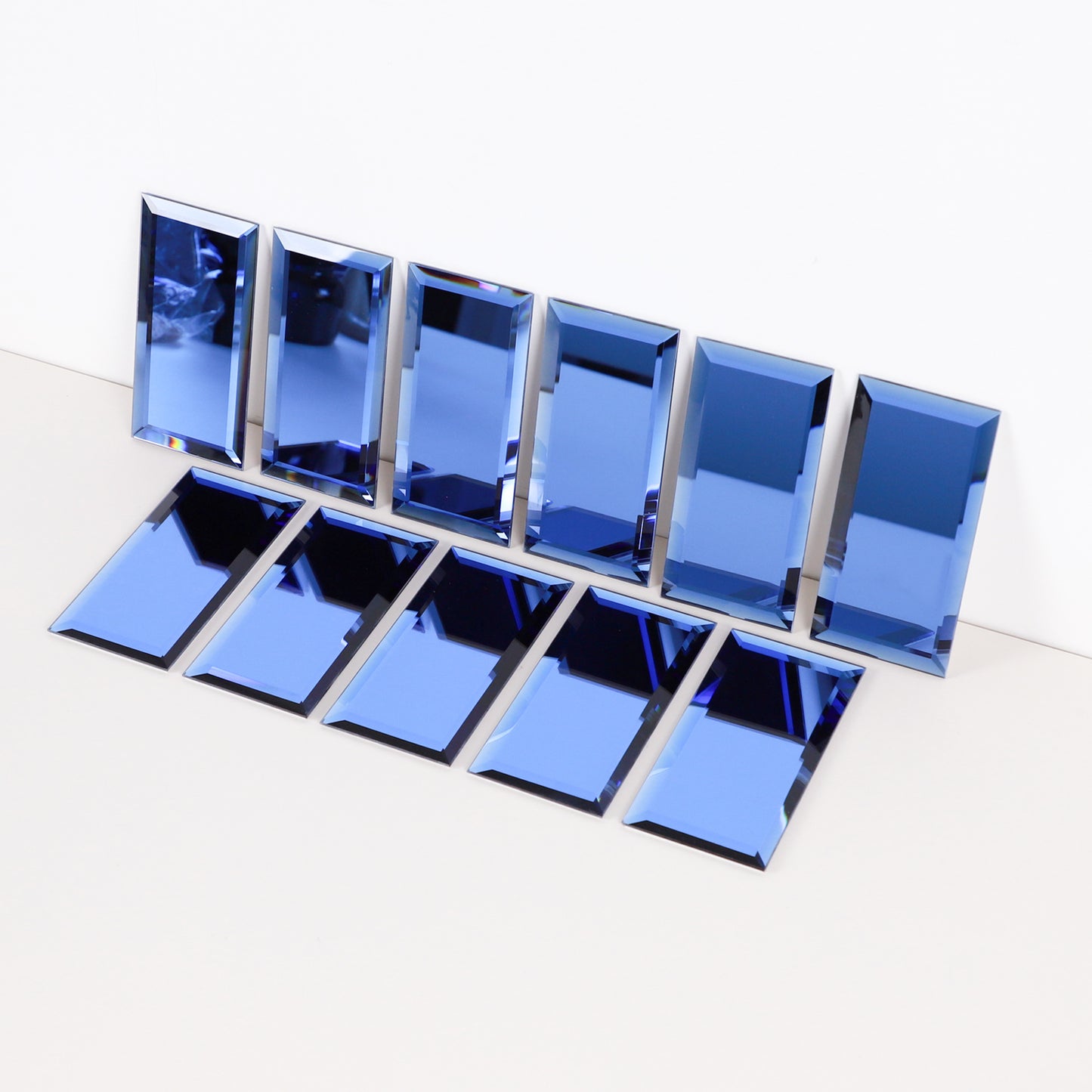 Blue Mirror Peel and Stick Backsplash Wall Tile