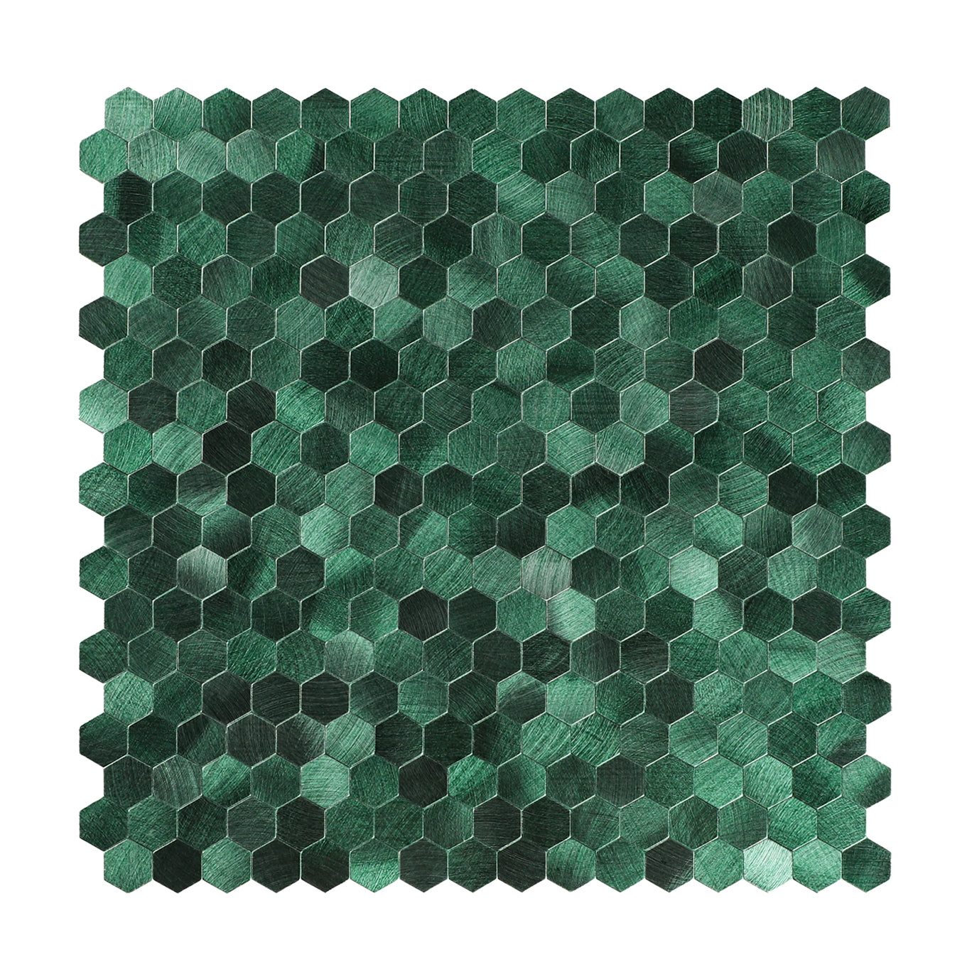 Peel and Stick Green Hexagon Metal  Wall Tile – DIY Kitchen Backsplash Wall Panels
