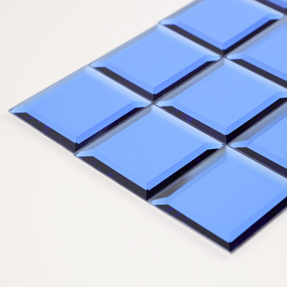 Blue Mirror Peel and Stick Backsplash Wall Tile