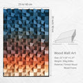 Geometric Acoustic Wood Wall Art – Blue Soundproof Panel for Modern Decor