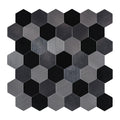 Black Hexagon Aluminum Peel and Stick Wall Tile