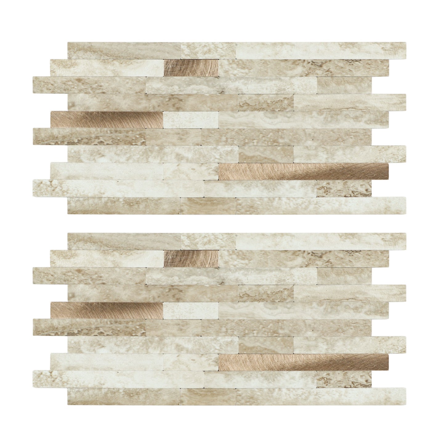 Miscasa Beige Stone Peel and Stick Backsplash Wall Tiles (12 Sheets)