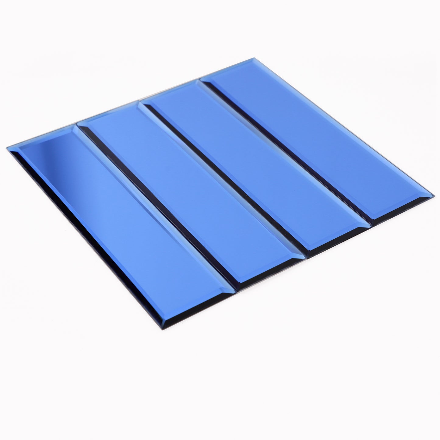 Blue Mirror Peel and Stick Backsplash Wall Tile