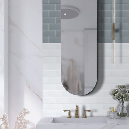 Gray Peel and Stick Backsplash Wall Tile