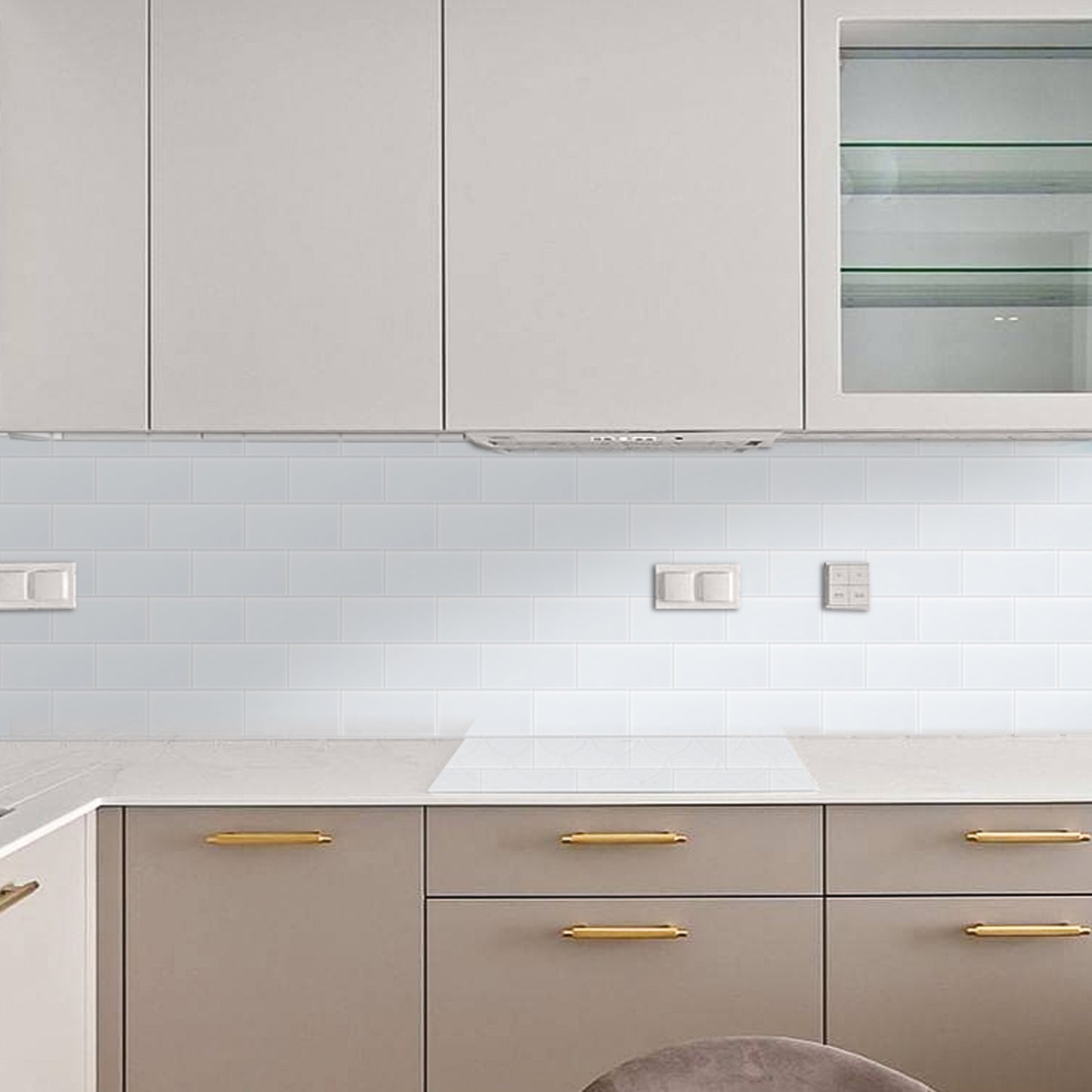 White Peel and Stick Backsplash Wall Tile