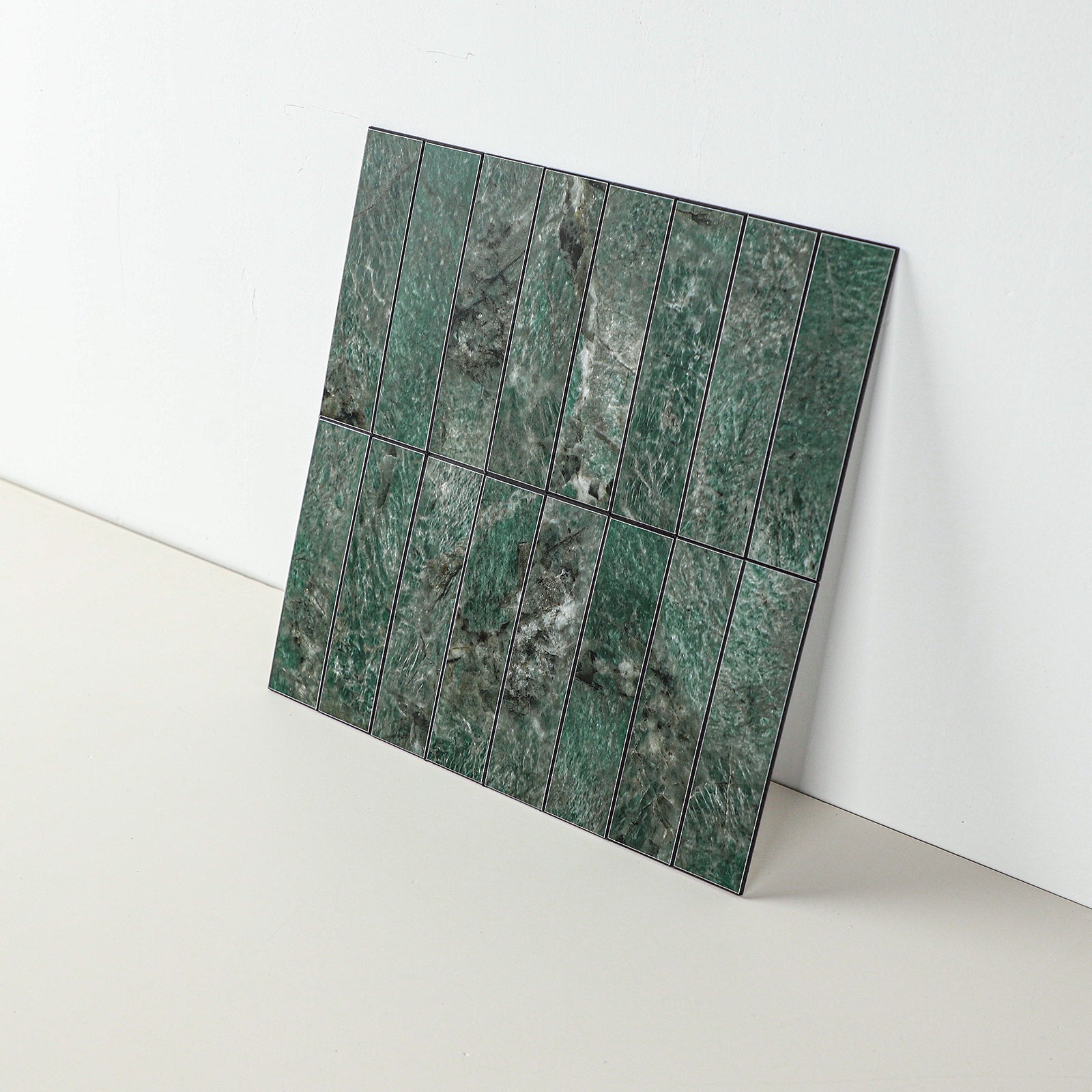 Green Marble Peel and Stick Backsplash Wall Tile