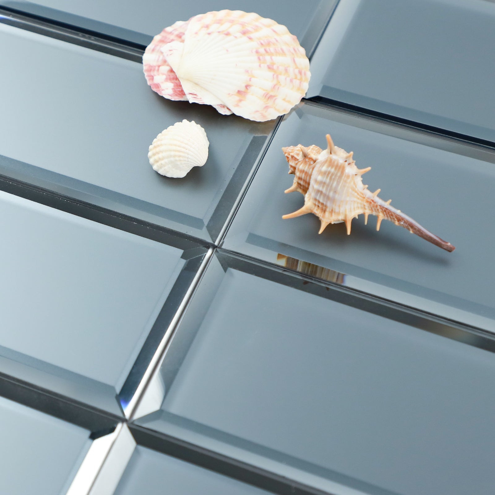 Diamond Grade Glass Mirror Beveled Subway  Peel and Stick Backsplash Wall Tile