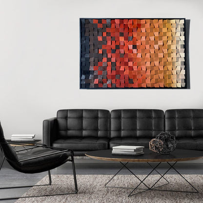 Geometric Acoustic Panel Wood  Wall Art-Sunset Glow