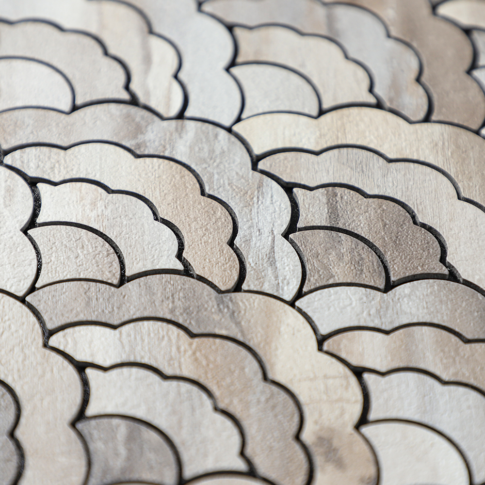 Wood Cloud-Shaped Peel and Stick Backsplash Wall Tile