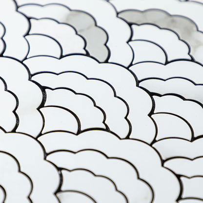 Marble Cloud-Shaped Peel and Stick Backsplash Wall Tile