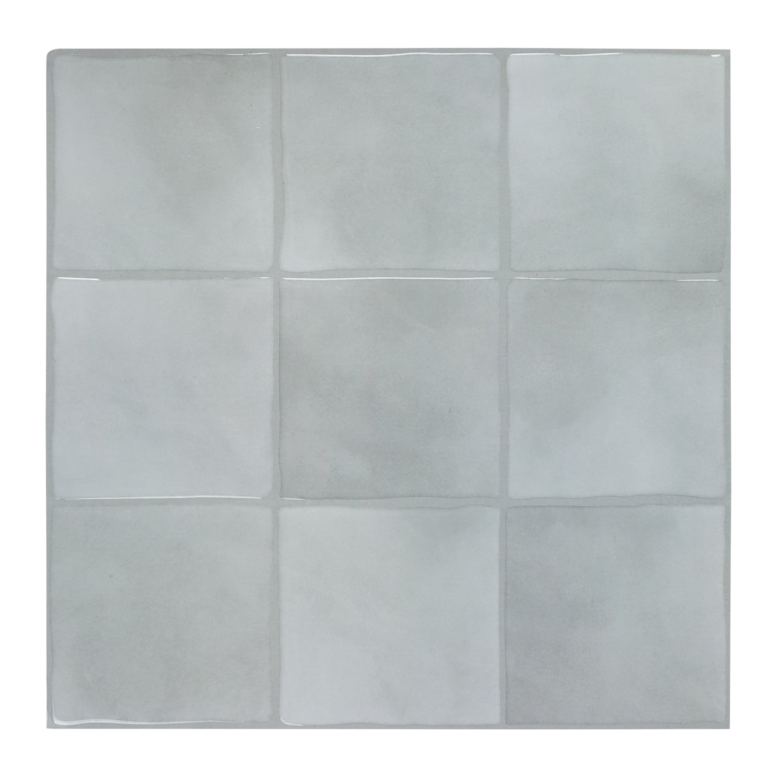 3D Gray Faux Spanish Handmade Peel and Stick Backsplash Wall Tile