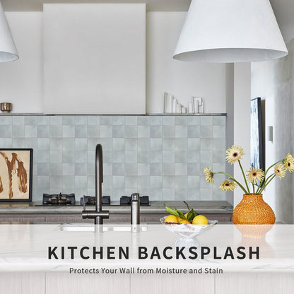 3D Gray Faux Spanish Handmade Peel and Stick Backsplash Wall Tile