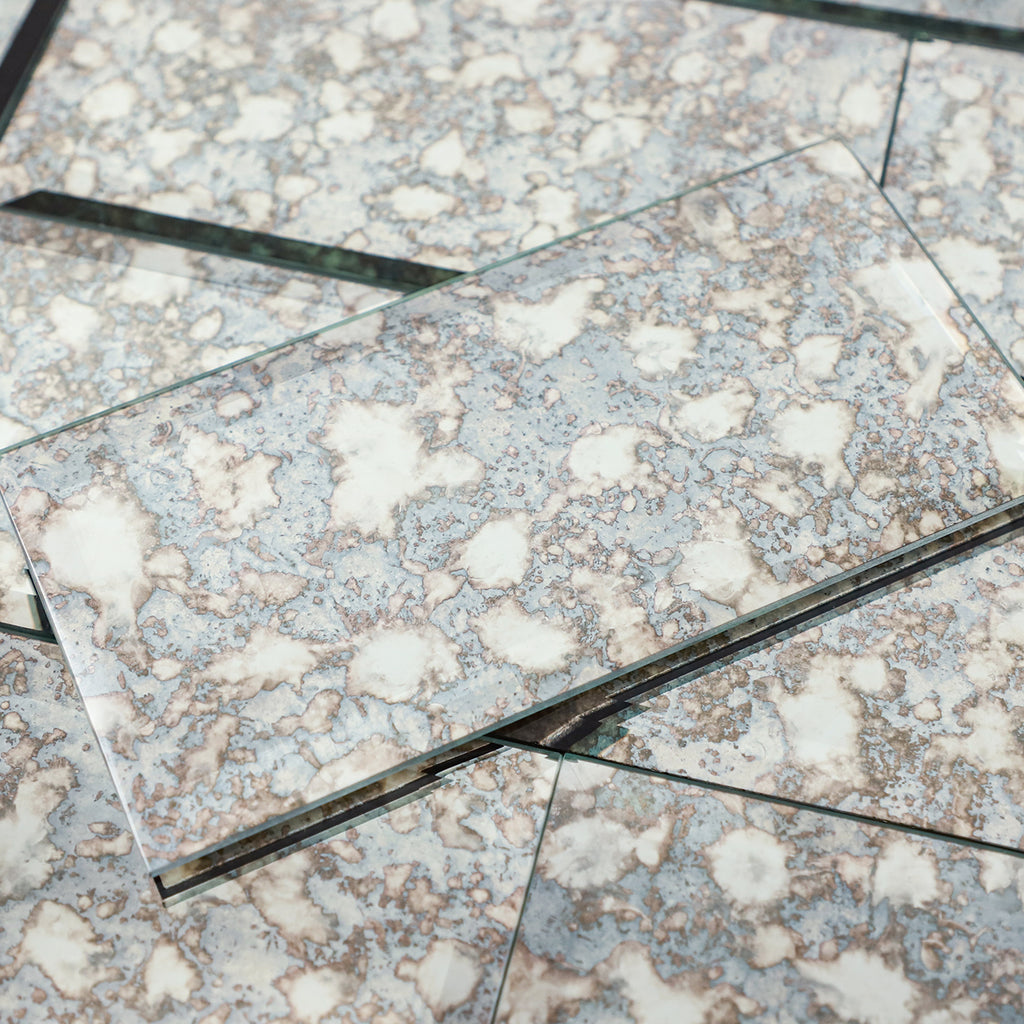 Diamond Grade Glass Mirror Beveled Subway  Peel and Stick Backsplash Wall Tile