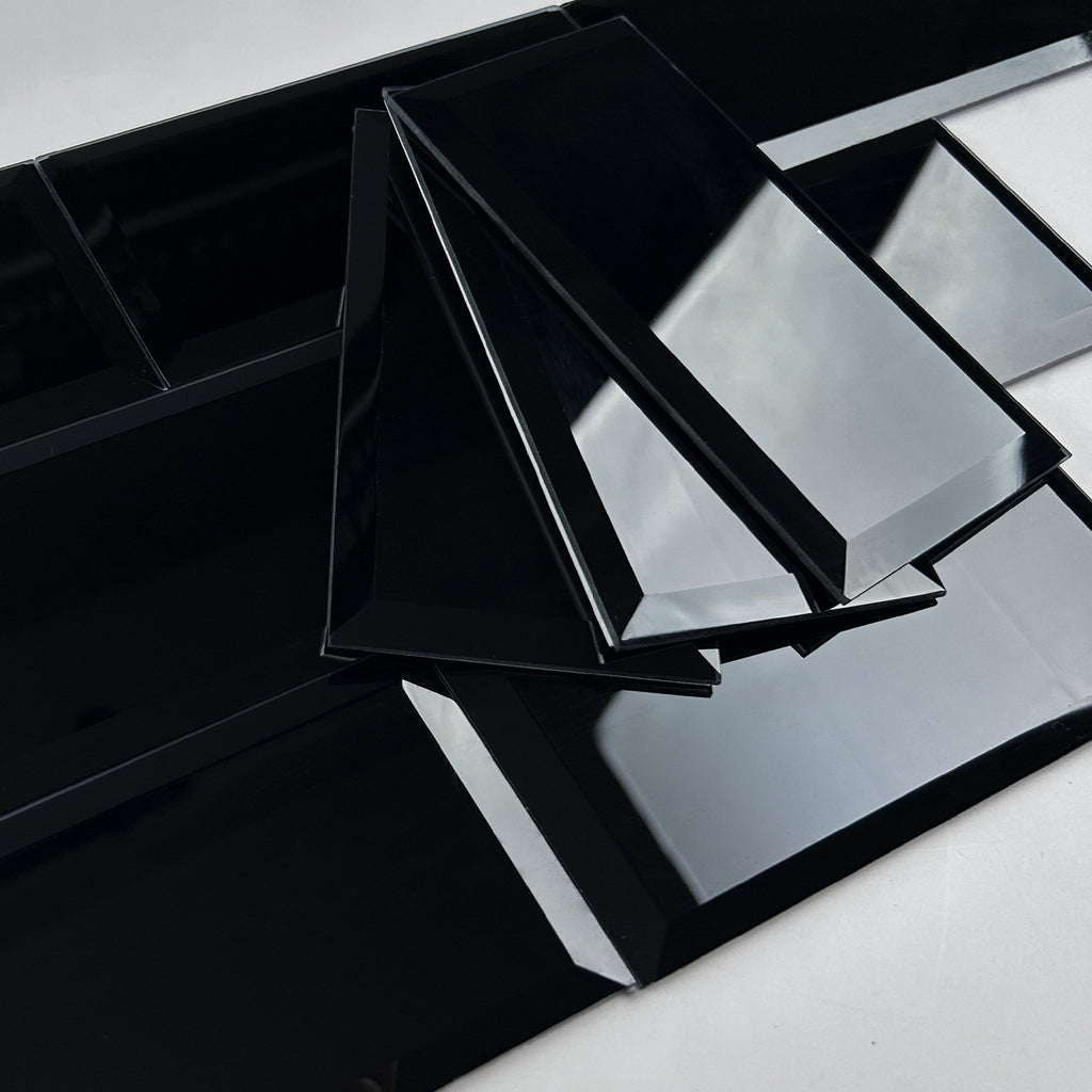 Diamond Grade Glass Mirror Beveled Subway  Peel and Stick Backsplash Wall Tile