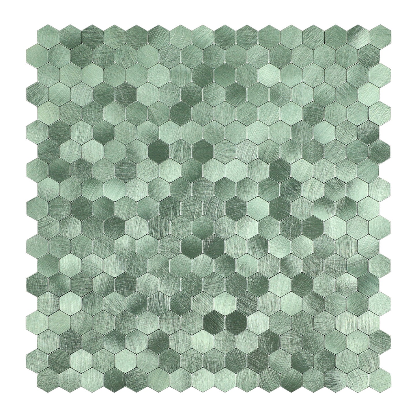 Peel and Stick Sage Green Hexagon Metal  Wall Tile – DIY Kitchen Backsplash Wall Panels