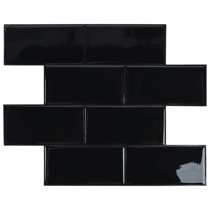 3D Green Subway Peel and Stick Backsplash Wall Tile
