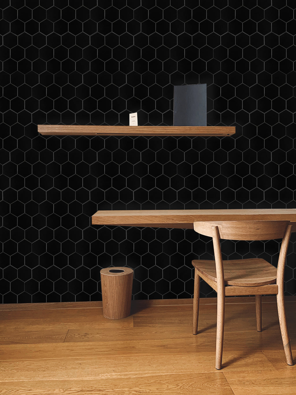 MISCASA Black Hexagon Peel and Stick Tile Backsplash-12 Sheets
