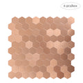 Copper Hexagon Peel and Stick Backsplash Tile