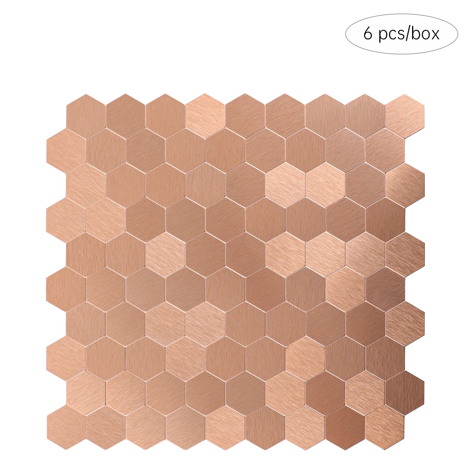 Copper Hexagon Peel and Stick Backsplash Tile