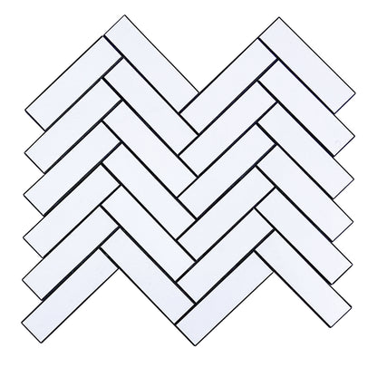3D Herringbone Peel and Stick Backsplash Tile