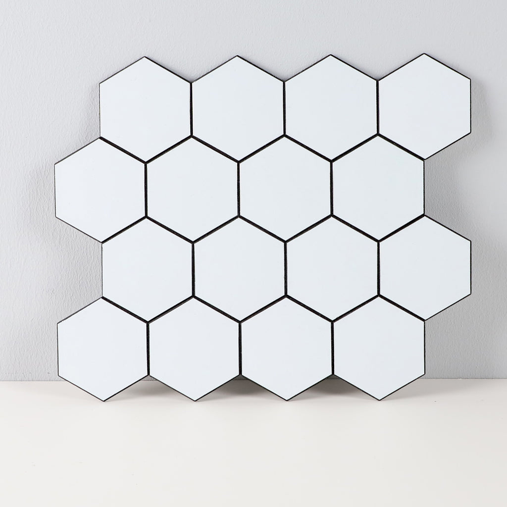 MISCASA Black Hexagon Peel and Stick Tile Backsplash-12 Sheets