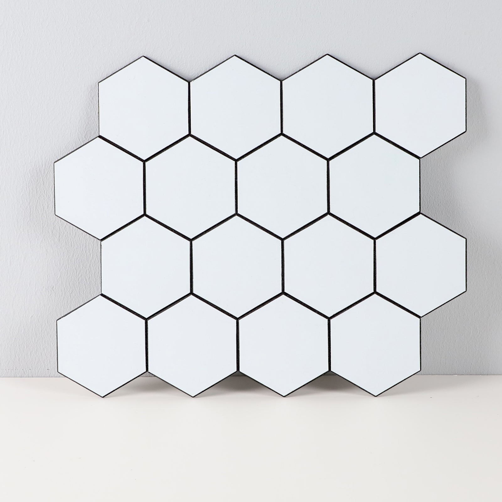 MISCASA Black Hexagon Peel and Stick Tile Backsplash-12 Sheets
